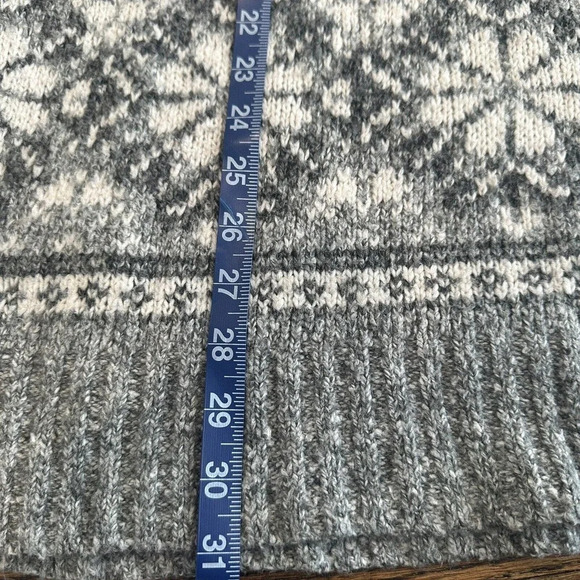 Abercrombie & Fitch Large Turtleneck Sweater Gray and White Marled Large M0467 - Picture 6 of 8